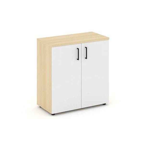 Style Project Шкаф низкий широкий SN.STS.E-301 Акация Лорка/Белый/Черный Ручки 796*400*833 - Вид 1