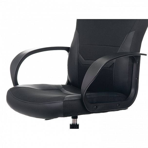 Кресло компьютерное BRABIX "Alpha GM-018", ткань/экокожа, черное, 532636, GM-018_532636 - Вид 9