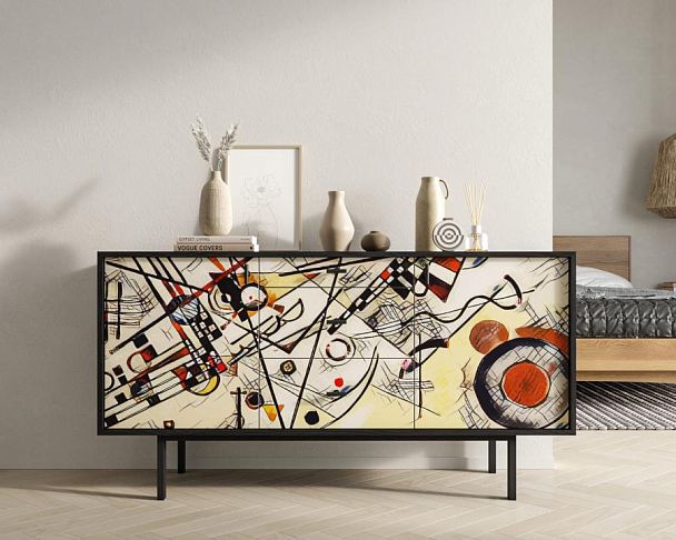 Комод две дверки и три ящика Emerson by Kandinsky арт EM08/Print_01 - Вид 4
