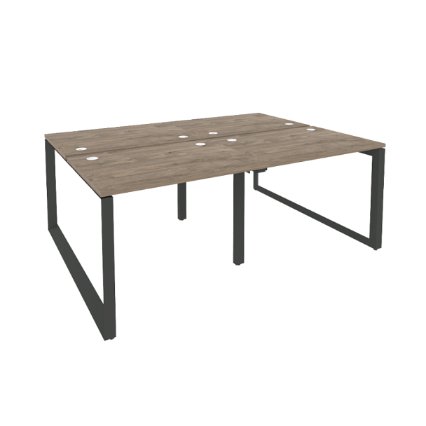 Onix Рабочая станция на О-образном м/к O.MO-D.RS-4.1.7 Тиквуд темный/Антрацит металл 1960*1475*750 - Вид 1