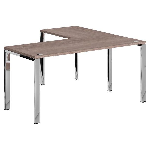 Стол угловой XGCT 1615.1 Дуб Сонома/Нержавеющая сталь 1600х1500х750 XTEN GLOSS - Вид 1