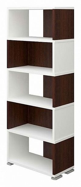 Стеллаж книжный Домино СБ-10-5 Белый/Венге - Вид 1