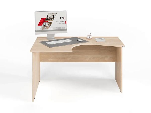 UNITY PС4-14 L ДУБ СОНОМА Офисный стол угловой Левый 1400х1000х750 - Вид 1