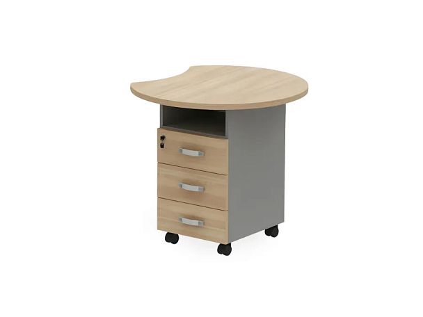 БЕРЛИН / BERLIN Тумба приставная правая 770х860х740 Акация/Серый - Вид 1