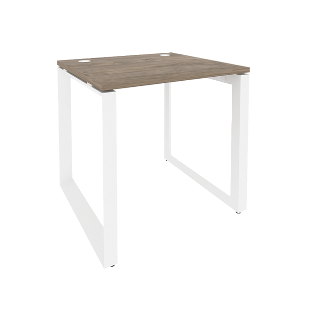 Onix Стол рабочий на О-образном м/к O.MO-SP-0.7 Тиквуд темный/Белый металл 780*720*750 - Вид 1