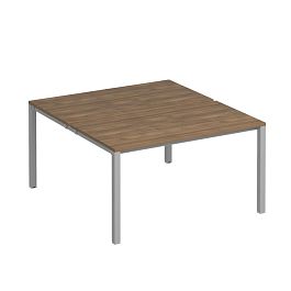 Рабочая станция на металлокаркасе КФ (2х140) Комфорт КФ К.С1 1145 ШТ дуб шамони темный / серый - Фото предпросмотра