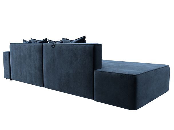 Диван угловой Лига-079 угол правый Велюр синий - Вид 5