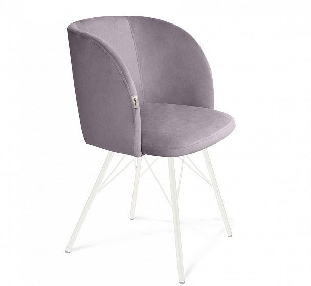 Стул Sheffilton SHT-ST33/S37 сиреневый на металлокаркасе сиреневая орхидея/белый - Вид 1