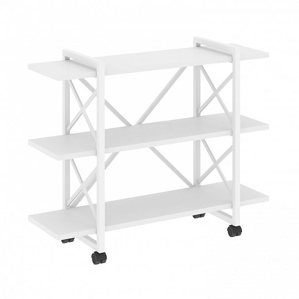 Стеллаж на колесах "Loft" VR.L-MST.K-3.8V белый бриллиант/белый - Вид 1