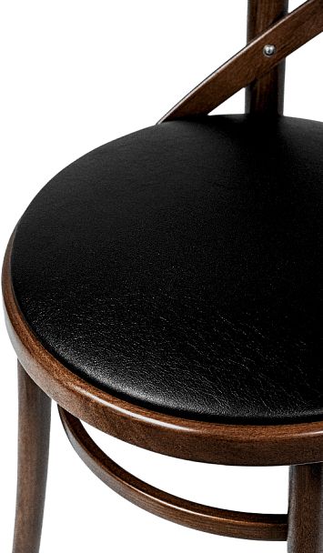 Комплект венских деревянных стульев Виен темный орех/коричневая экокожа, 4 шт. - Вид 5