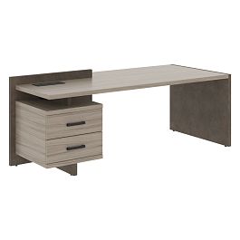 Стол СФ-531301 Дрифтвуд \Бетон чикаго тем\Графит 2200х961х840 WOOD&STONE - Фото предпросмотра