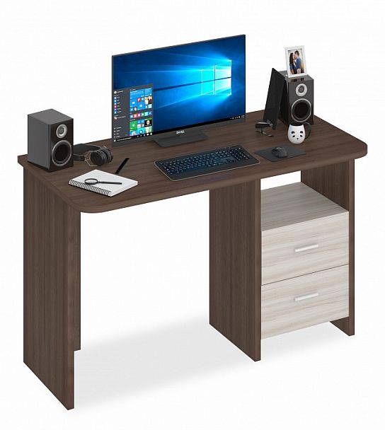 Стол письменный Домино Lite СКЛ-Прям120Р Карамель/Шамони - Вид 1