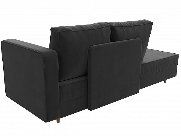 Кушетка Прайм правый (полностью велюр серый) - Вид 7