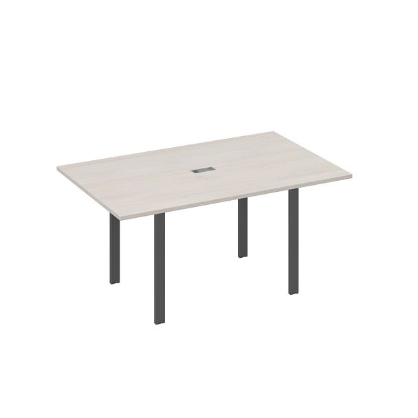 Стол 160 на металлокаркасе UNO переговорный A4 А4 Б1 121 БП дуб / металлокаркас антрацит - Вид 1