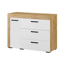 Комод Адель (1100*820*425) дуб крафт золотой/белый - Фото предпросмотра