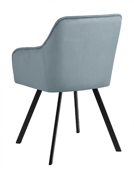 Кресло поворотное Мони, Confetti dusty blue/черный - Вид 6