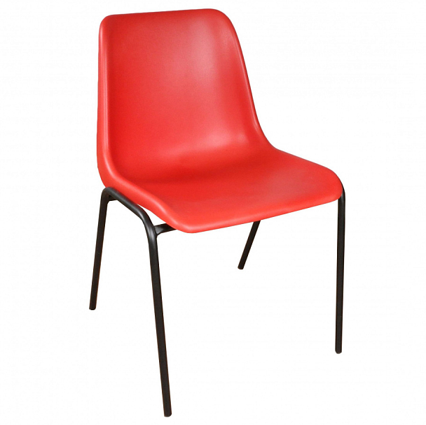 Стул Vicenza (4 ножки) Каркас черный, красный, РП+ИК, стопируемый - Вид 1