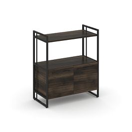 Rift Шкаф 2 ниши широкий RF.SS-22 Дуб Мали/Металл Черный 798*396*924 - Фото предпросмотра