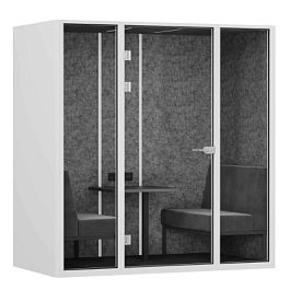 SoundCube RV QUATTRO з/с-глухая  SDC-2.2-WA Белый/Морская Галька/Серый/Антрацит/Прозрачный/Серый 2200*1470*2278 - Фото предпросмотра