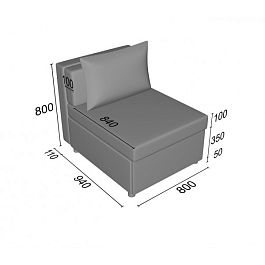 (mat-kk) Кресло - кровать Матис, Еврокнижка спальное место (ШхГ, мм): 800 х 2020 - Фото предпросмотра