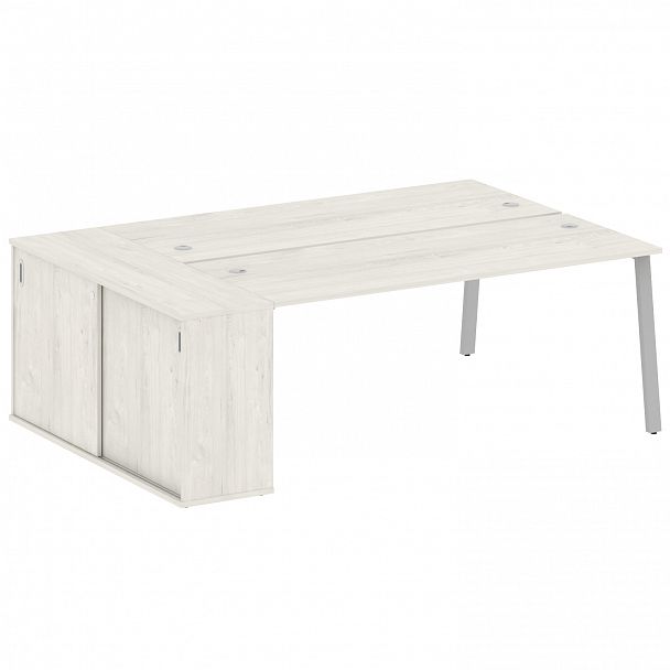 Рабочая станция "Metal System" БА.РС-СШК-1.5 дуб наварра/серый - Вид 1