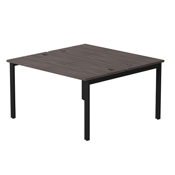 Бенч-система на 2 места Everprof EVO на металлокаркасе 1380х670(1370)x755 Дуб Пасадена/Черный - Вид 1