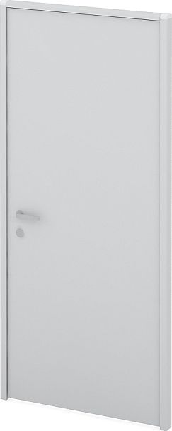 Дверь распашная МДФ "Мобильные офисные перегородки «Логика»"  ПК-ЛГ-ДВ200х92П-В1-19 серый - Вид 1