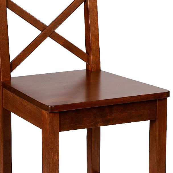 Стул полубарный деревянный с жестким сиденьем Бергольф Темный орех - Вид 11