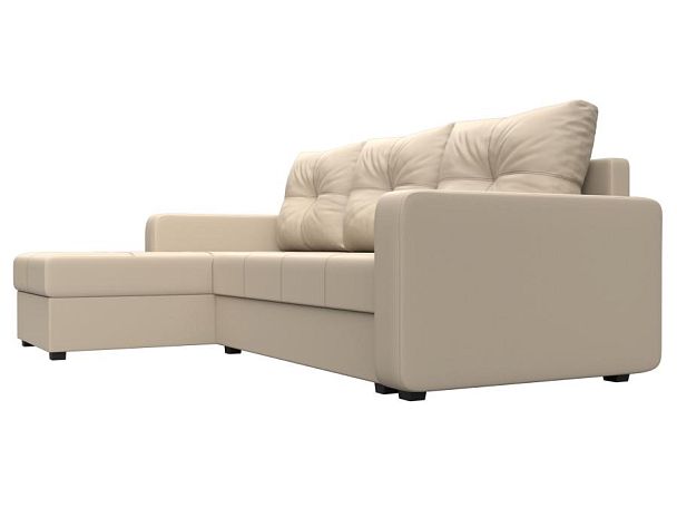 Диван угловой Ливерпуль Лайт левый угол Экокожа бежевый - Вид 3
