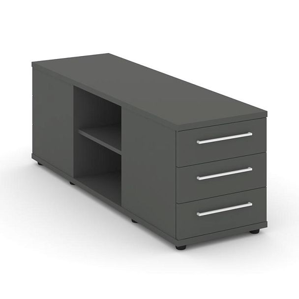 Rift Тумба опорная/приставная RF.TOPD-002 Антрацит/Металл Белый 1432*450*523 - Вид 1