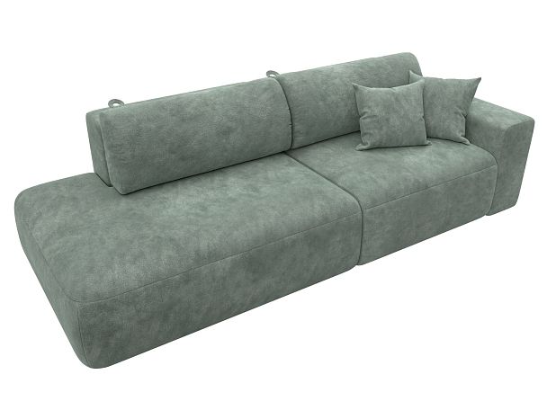 Диван прямой Лига-036 НПБ Модерн подлокотник справа Велюр зеленый - Вид 5