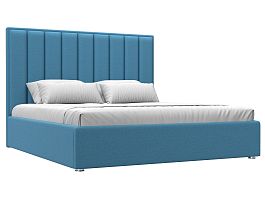 Кровать интерьерная Афродита 180 Рогожка голубой - Фото предпросмотра