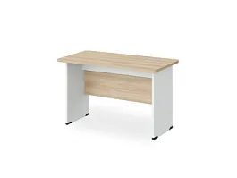 БЕРЛИН / BERLIN Стол прямой с вогнутой столешницей 850 мм 800х850х740 Акация/Белый - Фото предпросмотра