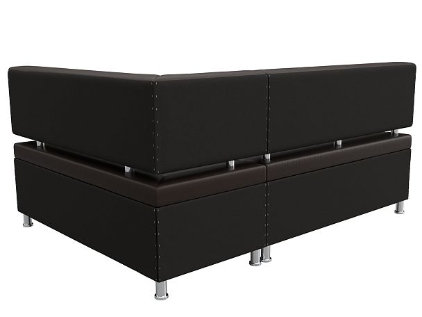 Кухонный уголок Стайл правый (полностью экокожа коричневая) - Вид 6