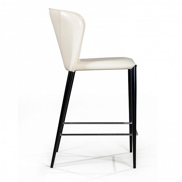 Стул полубарный Albert, кожа бежевый - Вид 3