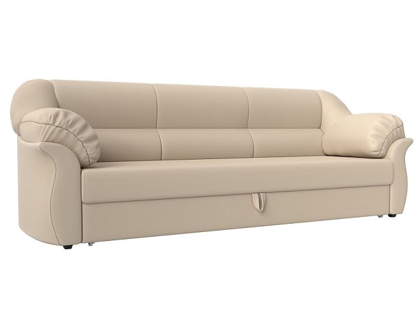 Диван прямой Карнелла (полностью экокожа бежевая) - Вид 1