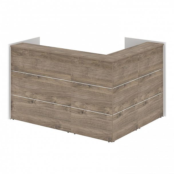 Ресепшн Г-образный "Onix" O.R-K-22 тиквуд темный/белый - Вид 2