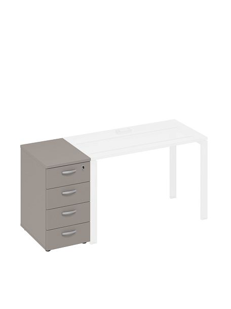 Тумба приставная 4-х ящичная с замком A4 A4 9220 БП мокко премиум - Вид 1