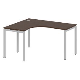 Metal System Quattro Стол криволинейный левый на П-образном м/к 40БП.СА-3 (L) Венге/Серый металл 1400*1200*750 - Фото предпросмотра