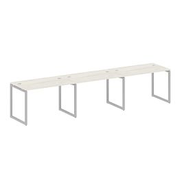 Metal System Quattro Р. ст. на 3 раб. места на О-образном м/к 40БО.СМ-3.2 Дуб наварра/Серый металл 3600*720*750 - Фото предпросмотра