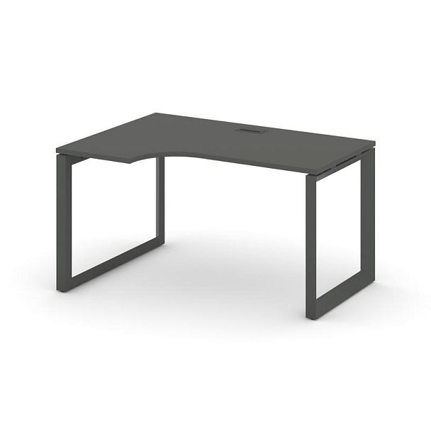 Style Project Next Стол рабочий эргономичный SN-59O.SPA-022(L) Антрацит/Металл Антрацит/Черный Заглушка 1580*800/980*750 - Вид 1