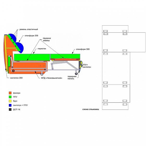 Угловой диван "Линкольн" 1у-3ру-уб-1у - Вид 5