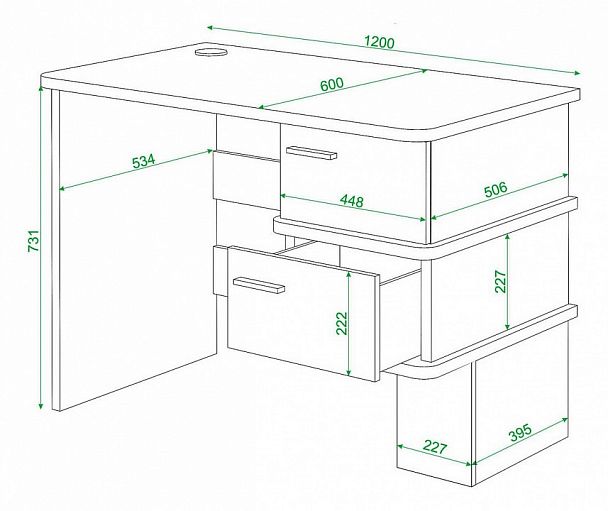 Стол письменный Домино СД-15С Карамель - Вид 3