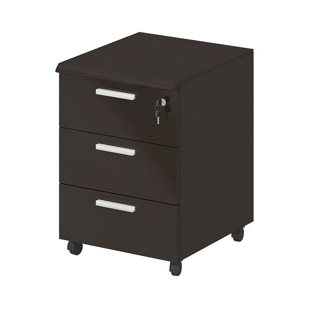 Тумба мобильная (ДСП) с ящиками "Технофорвард"  ПК-ТФ-ТММ43Х49ЛД/П-В4-179П дуб ферраре - Вид 1