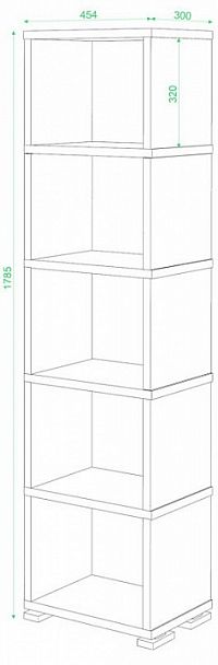 Стеллаж-колонка СБ-15/5 Карамель/Шамони - Вид 2