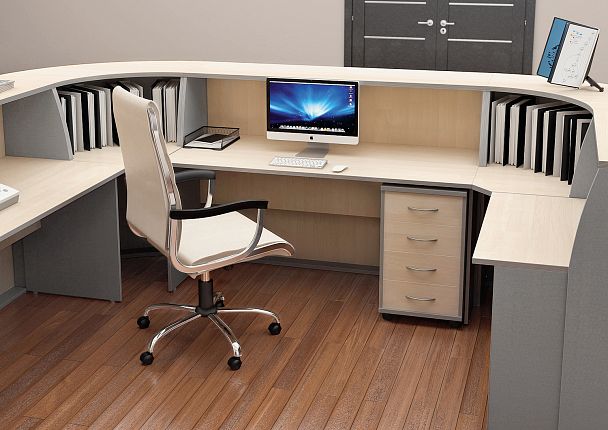 Полка для стойки угловой "Riva" А.РС-5.2 клен/металлик - Вид 2