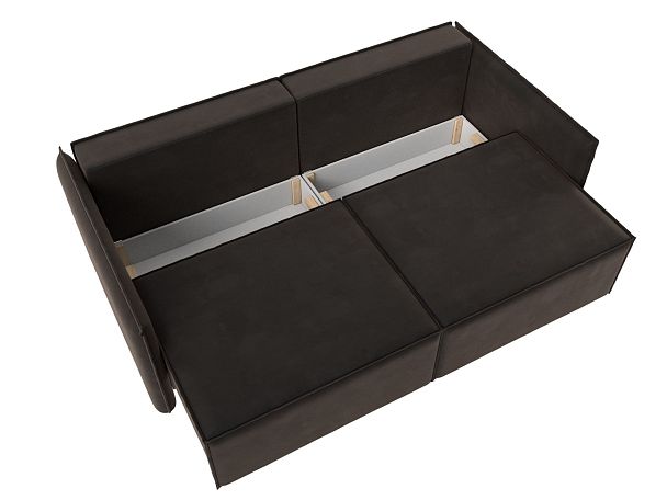 Диван прямой Либерти (полностью велюр коричневый) - Вид 8