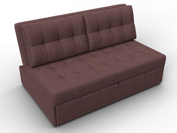 Диван прямой Лига-107 (140) Замша бордовый - Вид 6