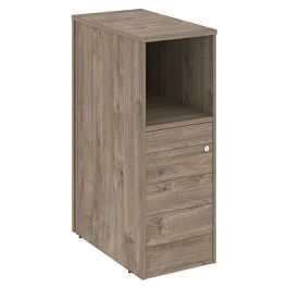 Onix Тумба 5 ящиков TIP-ON завершающая, левая O.R-TV-5 TIP (L) Тиквуд темный 436*767*1185 - Фото предпросмотра