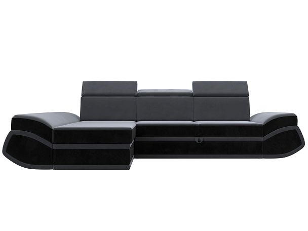 Диван угловой Лига-032 левый угол Велюр серый - Вид 2